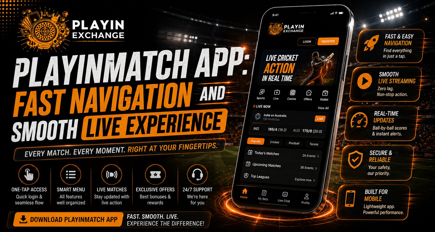 Playinmatch App: Fast Navigation and Smooth Live Experience
