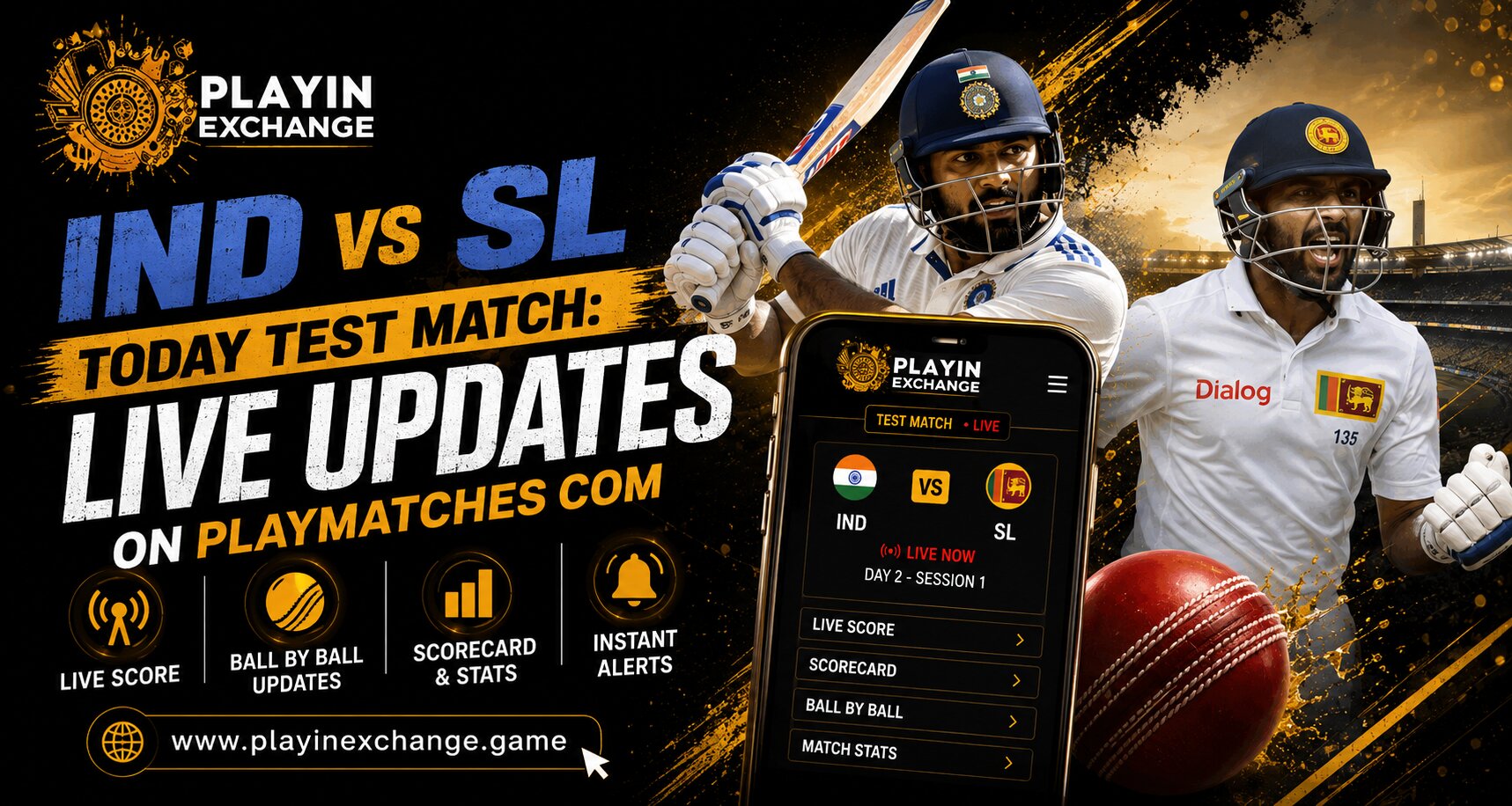 IND vs SL Today Test Match: Live Updates on Playmatches com