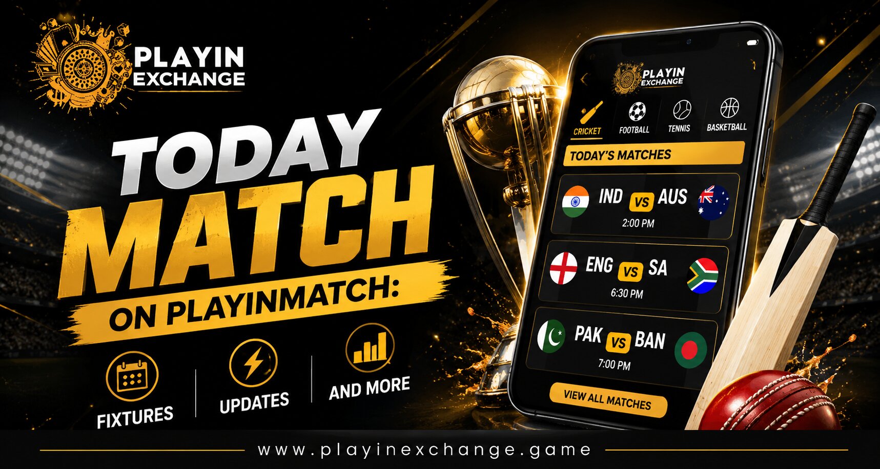 Today Match on Playinmatch: Fixtures, Updates and More